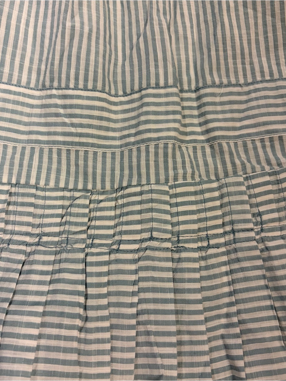 Celandine for Anthropologie Blue & White Striped Cotton Summer Dress - Picture 11 of 13